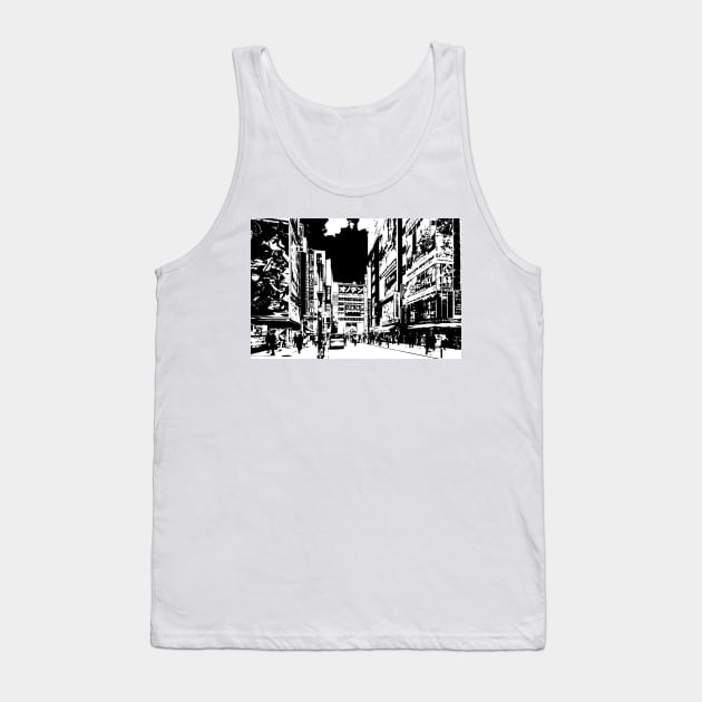 Tokyo - Akihabara Manga Panel Tank Top by Neon Bang Bang